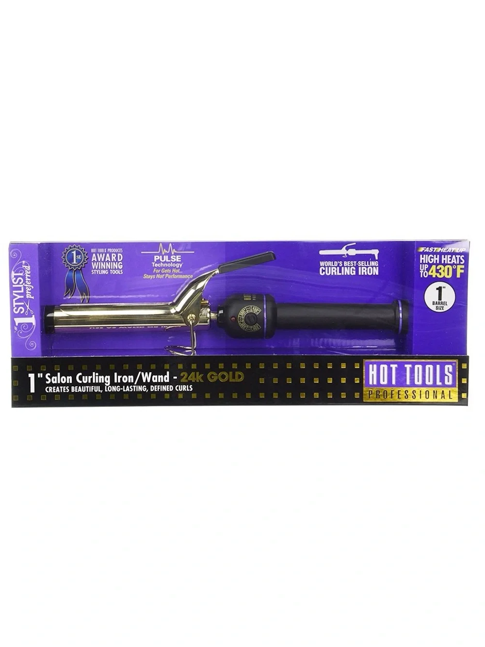 Hot Tools Signature Series Gold Curling Iron Wand- 1